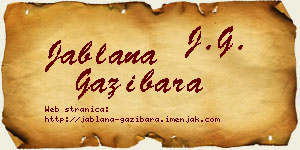 Jablana Gazibara vizit kartica